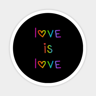 Love Is Love Bright Rainbow Ombre Magnet